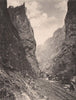 The Royal Gorge in Colorado, Denver & Rio Grande Railroad. Albertype print 1893