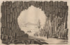 GEOLOGY. Basaltes. Basalt columns. Sailing ship. 1834 old antique print