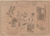 LINNAEUS' FLOWER CLOCK. Horloge de Flore II. Horologium Florae 1834 old print