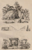 CAVES. Ossemens. Fossilised bones 1834 old antique vintage print picture