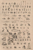 PALEONTOLOGY. Reconstructed animal fossils 1834 old antique print picture