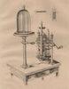 PHYSICS. Physique (physical). Machine Pneumatique. Vacuum bell & pump 1834