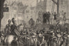 Execution of Father Garnet, London c1880 old antique vintage print picture