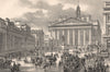 The Royal Exchange & Bank of England, from the Mansion House, London c1880