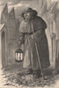 London Watchman (Charlie.) 18th Century, London c1880 old antique print