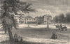 The Foundling Hospital, London c1880 old antique vintage print picture