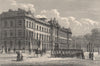 Buckingham Palace, London c1880 old antique vintage print picture
