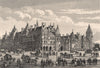 The New Law Courts, London c1880 old antique vintage print picture