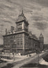 The Great Western Hotel, Paddington, London c1880 old antique print picture