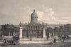 Front view of Bethlehem Hospital, London c1880 old antique print picture