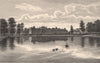 Kensington Palace, London c1880 old antique vintage print picture