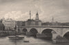 London Bridge, London c1880 old antique vintage print picture