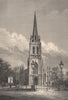 Highgate Church, London c1880 old antique vintage print picture