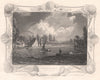 'Suspension bridge, Great Marlow'. Buckinghamshire. TOMBLESON. Decorative 1835