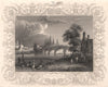 'Chertsey Bridge'. Surrey. Decorative view by William TOMBLESON 1835 old print