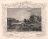 'Teddington Locks'. London. Decorative view by William TOMBLESON 1835 print