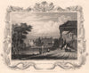 'Hampton Court Bridge'. London. Decorative view by William TOMBLESON 1835