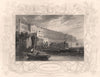 'Adelphi Terrace'. London. Decorative view by William TOMBLESON 1835 old print