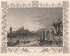 'Westminster Bridge'. London. Decorative view by William TOMBLESON 1835 print