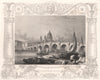 'Black Friars Bridge'. London. Decorative view by William TOMBLESON 1835 print