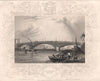 'Southwark Bridge'. London. Decorative view by William TOMBLESON 1835 print