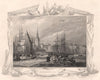 'Rotherhithe'. London. Decorative view by William TOMBLESON 1835 old print