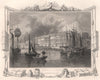'Custom House'. London. Decorative view by William TOMBLESON 1835 old print