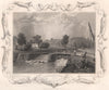 'Allington Locks, Kent'. Decorative view by William TOMBLESON 1835 old print