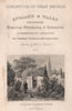 Cowper's summer house, Olney, Buckinghamshire. DUGDALE 1845 old antique print