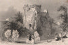 The Ruins of Farnham Castle Surrey. DUGDALE 1845 old antique print picture