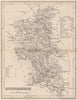 BUCKINGHAMSHIRE county map. DUGDALE/ARCHER. Seats canals polling places 1845