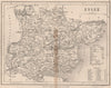 ESSEX county map by DUGDALE/ARCHER. Seats canals polling places 1845 old