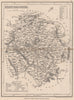 HEREFORDSHIRE county map by DUGDALE/ARCHER. Seats canals polling places 1845