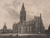 The New Town Hall, Manchester , Lancashire 1898 old antique print picture