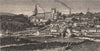 General view of Dunfermline, Scotland 1898 old antique vintage print picture