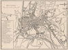 Map of Bath, Somerset 1898 old antique vintage plan chart