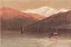 Mont Blanc from above Morges. Lake Geneva, Haute-Savoie 1891 old antique print