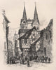 Boppard, Rhein-Hunsrück-Kreis, Rhineland-Palatinate, Germany 1891 old print