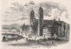 Einsiedeln, Switzerland 1891 old antique vintage print picture