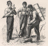 Peasants of Eastern Switzerland, Switzerland 1891 old antique print picture