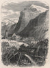 Engelberg and the Titlis, Switzerland 1891 old antique vintage print picture