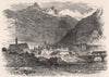 Brig, on the Simplon, Switzerland 1891 old antique vintage print picture