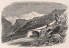 Avalanche gallery on the Simplon, Switzerland 1891 old antique print picture