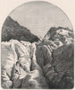 On the Mer de Glace, Chamonix, Haute-Savoie 1891 old antique print picture