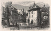 In Annecy, Haute-Savoie 1891 old antique vintage print picture