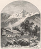 Châlet in the mountains, Switzerland 1891 old antique vintage print picture