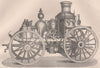 Steam Fire-Engine 1898 old antique vintage print picture