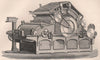 TEXTILE MANUFACTURE. Self-stripping Flat Carding Machine 1898 old print
