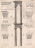 ROMAN CORINTHIAN COLUMNS. Jupiter stator Vesta Tivoli Antoninus Temple Rome 1898
