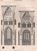 LINCOLN CATHEDRAL. Sectional compartments of the Nave and Choir 1898 old print